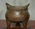 6cm Rare Marked Old Chinese Copper Dynasty Palace Writing Incense