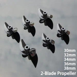 RC Resin Boot Paddel 2-Blatt Propeller hochfest für 3mm / 4mm RC Boot Welle - Bild 1 von 5