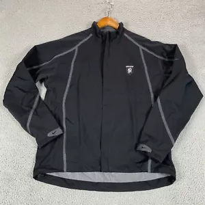 Nike Golf Jacket Large Black Fit Storm Waterproof Rain Taped Seams Full Zip Logo - Picture 1 of 18