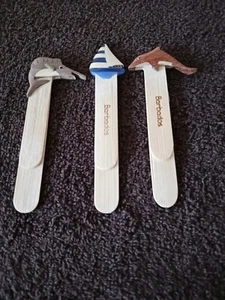 Lot of 3 Wooden Bookmarks...Fish & Sailboat...From Barbados 4.5 & 5 Inches - Bild 1 von 4