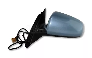 Audi A4 8E B6 B7 (2001-2008) Left Side Electric Heated Door Mirror Met Blue-Grey - Foto 1 di 8