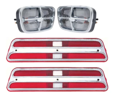 OER Tail Lamp Lens and Park Lamp Assembly Set For 1969 Pontiac Firebirds Foto 1 de 4