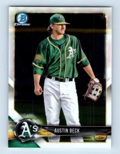 2018 Bowman Chrome Prospects Austin Beck Oakland Athletics #BCP6 - Picture 1 of 2