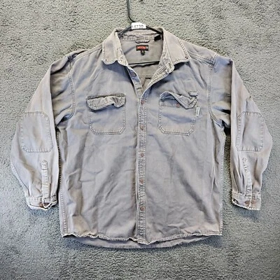 Wolverine Shirt Mens XL Gray Cotton Long Sleeves Button Up - Image 1 of 4