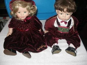 Adorable Susan Wakeen 19" Vinyl Christmas Doll Boy/Girl 1989/1993 Numbered - Picture 1 of 17