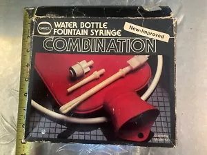 Davol Water Bottle Combination Syringe Antique Hot Water Bottle Red Open Box* - Picture 1 of 6
