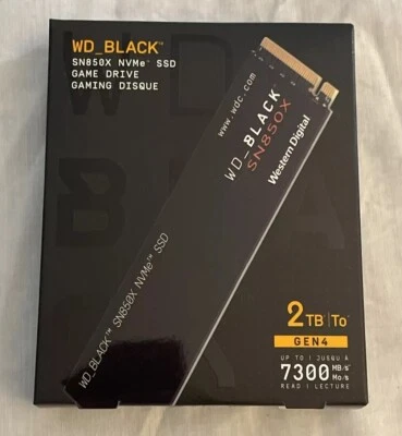 Unidad de juego Western Digital WD negra SN850X 2 TB GEN 4 SSD nueva WDBB960020BNC Foto 1 de 4