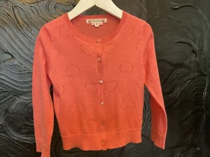 Bonpoint Heart Cardigan Size 4 - Picture 1 of 4