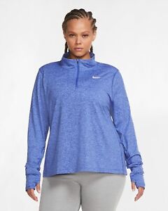 Nike Element Womens 1/2 Zip Running Top  Plus Size 1X CZ2849-430