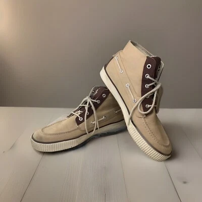 Polo Ralph Lauren Denton Informal Botines Zapatos Lona Para Hombre Tostado Talla 10.5 D Foto 1 de 4