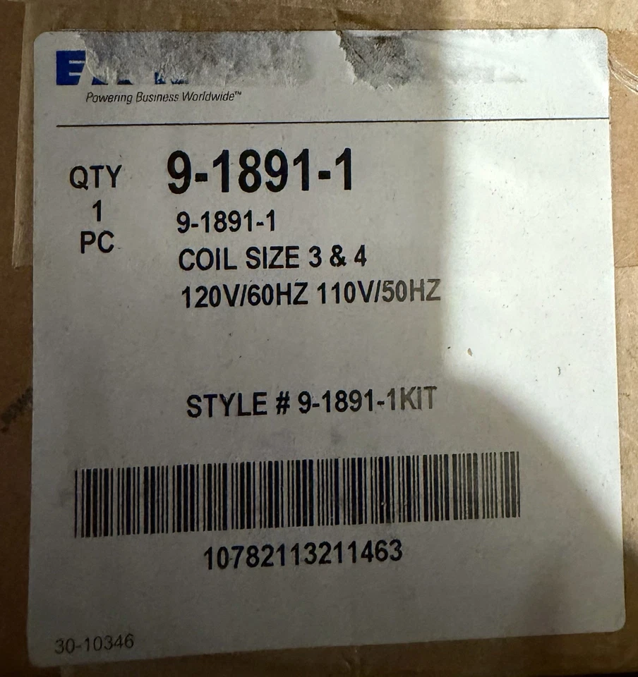 Eaton 9-1891-1 Coil 120/110V 60/50Hz Size 3,4,5 BRAND NEW - Image 1 of 1
