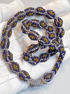 WWI Trench Art Ottoman POW Beaded Beads Beadwork Worry Beads - Picture 1 of 8