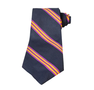 De Colección Polo Ralph Lauren Seda Repp Corbata a Rayas Dinero Antiguo Academia Preppy Colegial Foto 1 de 4