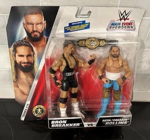 2024 Mattel WWE Main Event Showdown Bron Breakker vs Seth Rollins MOC WWF - Picture 1 of 7