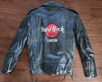 Vintage Hard Rock Cafe Womens Biker Jacket -  Cancun - Small  - Image 1 of 4