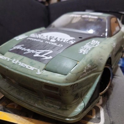 Gonzalez 180 Drift RC Body Only 94 Olive Green Winged 1/10 Scale Drift Racing - Image 1 of 4
