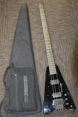 Steinberger XP-2 черный безголовый электрический бас б/у EMG звукосниматель имеет повреждения - Изображение 1 из 4