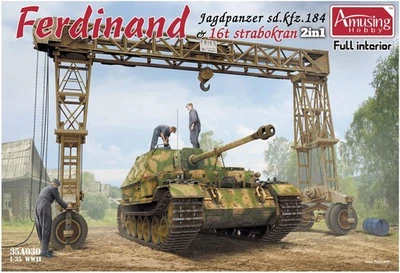 German Heavy Tank Destroyer Ferdinand Full Interior&16t Strabokran Model kit - Image 1 of 4