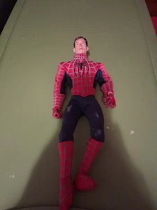  Spiderman 2 Movie Toybiz Super Poseable Spider-Man 12" Puppe fehlende Maske selten - Bild 1 von 4