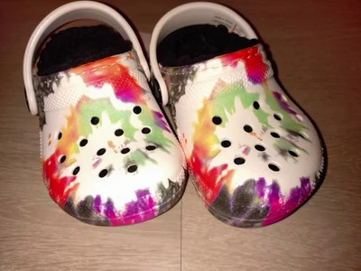 Crocs Classic Lined Tie Dye Gefütterte Crocs 20 - 21 Schuhe Neu C5 - Bild 1 von 4