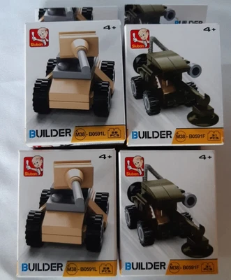5x Sluban Building Blocks Army Set B0591 Tank Army Vehicles BRAND NEW Compatible - Image 1 of 4