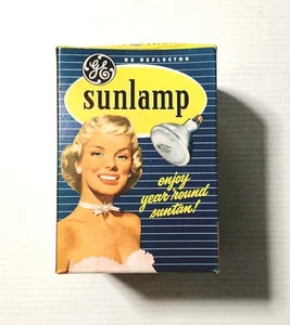 General Electric Vintage GE Sonnenlampe RS Reflektor CG401-E6 Glühbirne mit Box Hergestellt in den USA - Bild 1 von 10