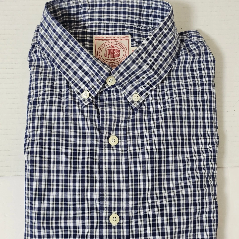 J. Camisa de vestir Press para hombre grande Oxford algodón abotonada clásica preppy  Foto 1 de 4