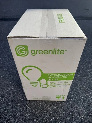 Greenlite 60W Equivalent LED A19 Light Bulbs - 1 CASE of 24 Packs of 4 Bulbs - Image 1 of 4