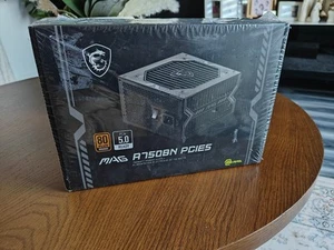 MSI 750W MAG A750BN PCIE5 80 PLUS BRONZE Certified Power Supply PSU - Afbeelding 1 van 3