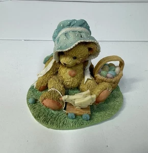 Cherished Teddies Henrietta "A Basketful of Wishes" 1992 Chicken Eggs - Picture 1 of 8