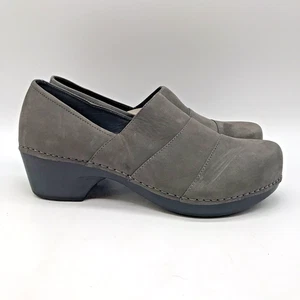 Dansko Tenley graue Slipper mit Gürtel Damen 39 Nappaleder Komfortschuhe - Bild 1 von 12