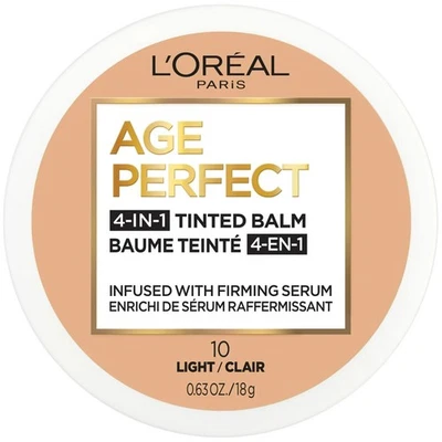L'Oreal Paris Age Perfect 4-in-1 Tinted Face Balm Foundation, Light 10 Retired - Image 1 of 4