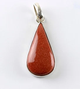 Gold River Pendant 925 Silver Golden Brown Sparkly Drop Stone Jewellery Gift - Picture 1 of 3