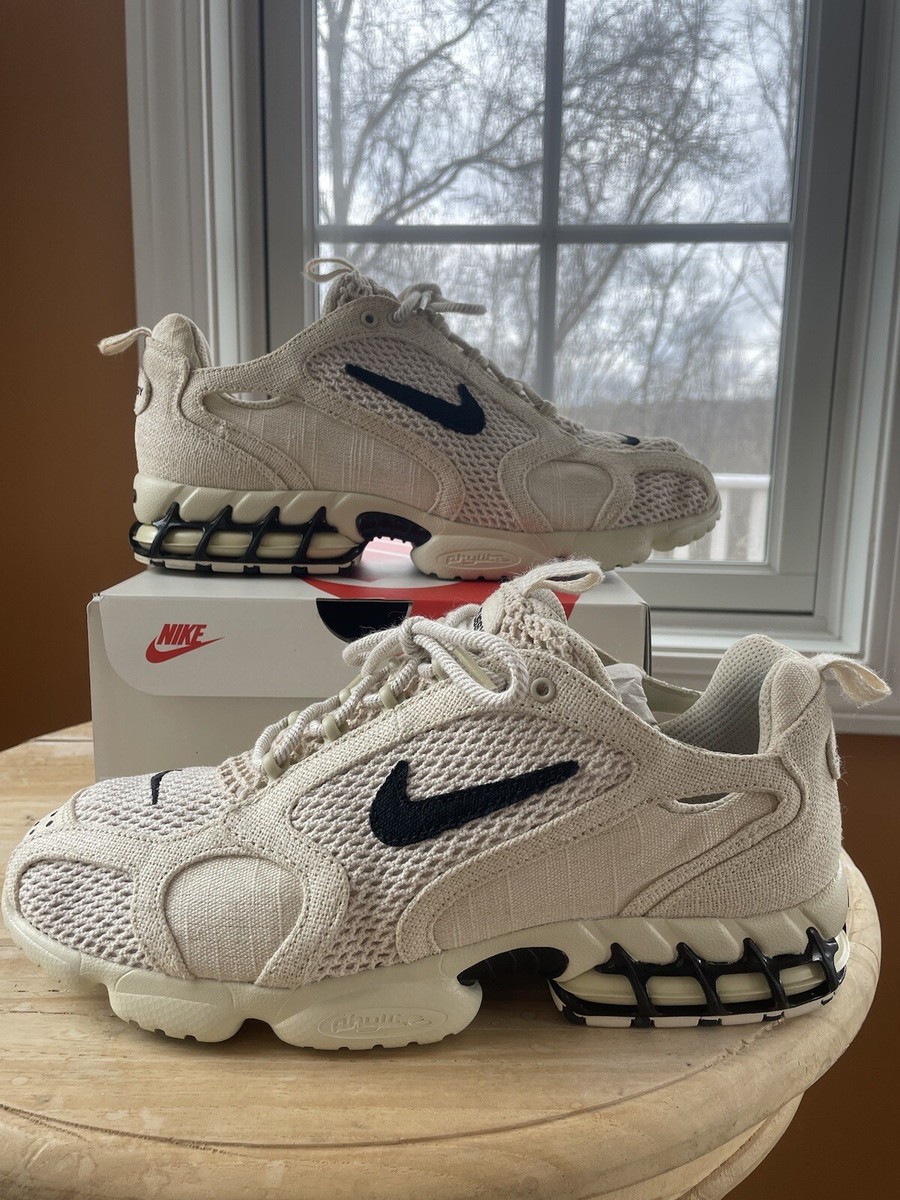 Nike Stussy x Air Zoom Spiridon Caged 2 Pure Platinum for Sale 