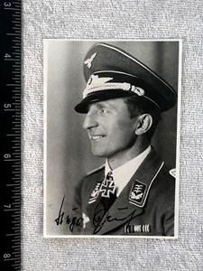 PHOTO SIGNED BY LUFTWAFFE KNIGHTS CROSS RECIPIENT "HUGO PAUL" - Imagen 1 de 3