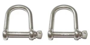 Manille Droite inox 316 EXTRA LARGE 6mm inox A4 ( Lot de 2 ) - Picture 1 of 2