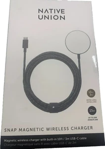 NEW Native Union Snap Cable XL USB-C   Black SNAP-WL-COS - Picture 1 of 3