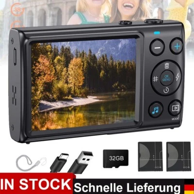 4K Digitalkamera UHD Fotokamera 64MP Kompaktkameras Fotoapparat 18X Digitalzoom - Bild 1 von 4