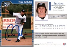Chad Jenkins Signed 2011 Grandstand Dunedin Blue Jays #NNO Card Auto AU
