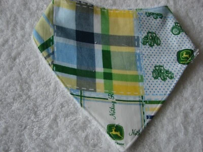 Tartan Multicoloured Bandana Dribble Bibs Cotton Front Towelling Back Handmade - image 1 of 2