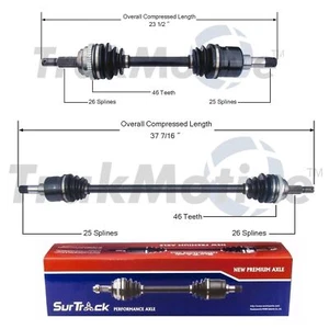 For Plymouth Dodge Neon Chrysler PT FWD Pair Front CV Axle Shafts SurTrack Set - Picture 1 of 1
