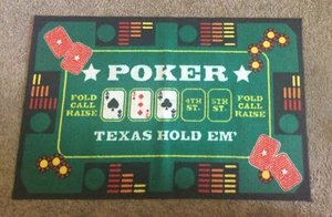 Casino Poker Chips Texas Hold'em Game Night Area Rug 31.5" X 48" - Picture 1 of 4