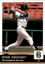2005 Birmingham Barons Grandstand #27 Ryan Sweeney Cedar Rapids Iowa IA Card
