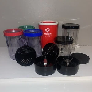 Magic Bullet 17pc Bundle MB1001 Tested 2 Blades Shaker Lids 6 Cups With Recipes - Picture 1 of 11