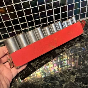 Snap-On 3/8" Drive DEEP Socket Set 3/8" to 7/8" 6pt SFS 10pc w/ Red Tray USA EUC - Picture 1 of 11