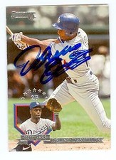 Delino Deshields autographed baseball card Los Angeles Dodgers 1995 Donruss #71