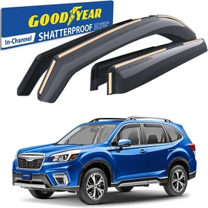 Sun Rain Visors Wind Rain Guards for 2019-2024 Subaru Forester SHATTERPROOF - Picture 1 of 7