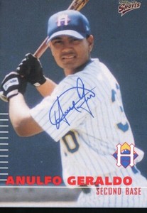 2000 Helena Brewers ANULFO GERALDO Signed Card autograph AUTO IMPOSSIBLE