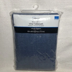 Mainstays Navy Denim Rectangle Tablecloth 60" x 84" - Picture 1 of 2