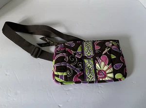 Vera Bradley gesteppte Gürteltasche/Bauchtasche verstellbarer Riemen lila Lochmuster - Bild 1 von 14